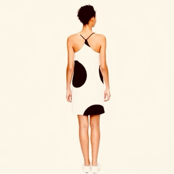 J. Crew Mini Dress Carrie Dot' Cotton Ivory Black Gorgeous! S 4 - Picture 2 of 16